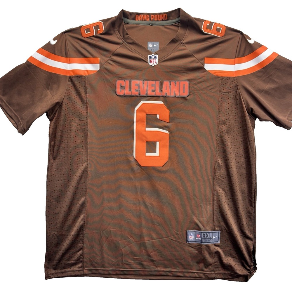 Nike Browns Baker Mayfield #6 Vapor Limited Jersey XXL Stitched On Field Flaw